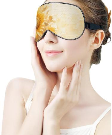 Blooming Sunflowers Sleep Mask - Adjustable Soft Eye Cover for Light Blocking | Perfect for Men Women & Kids - Buy Online on GoSupps.com