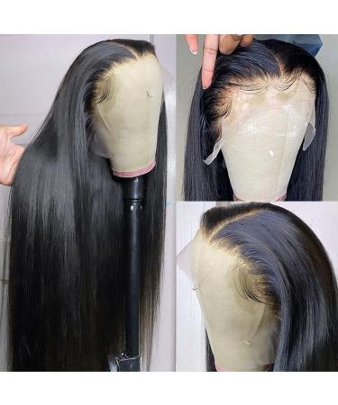 ALIPOP 180% Density 13x4 HD Lace Front Human Hair Wig 26 Inch Natural Black Straight Wig for Women - Pre Plucked with Baby Hair - 100% Real Hair - Buy Online on GoSupps.com