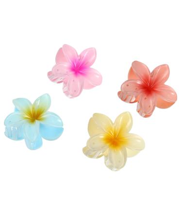 VOCOSTE 4Pcs Flower Claw Clips Hair Accessories for Girls - Pink Purple Blue Yellow - Buy Online on GoSupps.com