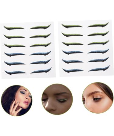 POPETPOP 12 Pairs Glitter Eyeliner Double Eyelid Tapes Double Eyelid Strips Skin Patch Miss Eyes - Buy Online on GoSupps.com