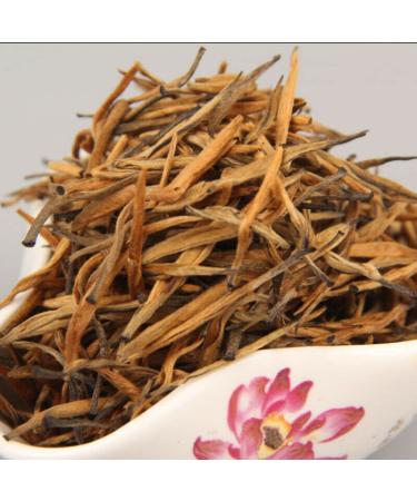 HELLOYOUNG Th Pu'er Dian Hong bourgeon d'or biologique naturel du Yunnan de Chine Sans additifs fabrication traditionnelle avec une saveur unique Th pu-erh Pu'er Tea (100g)