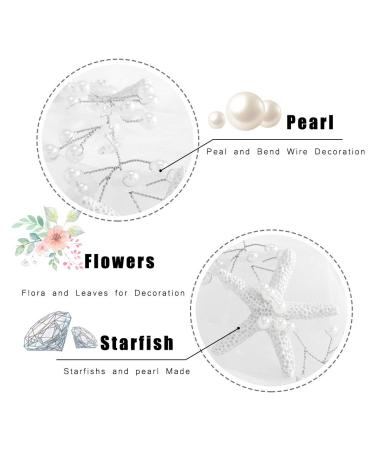 Unicra Wedding Starfish Headpiece | Bridal Hair Vine Accessories for Brides & Bridesmaids | Silver (23.6 inches) - Buy Online on GoSupps.com