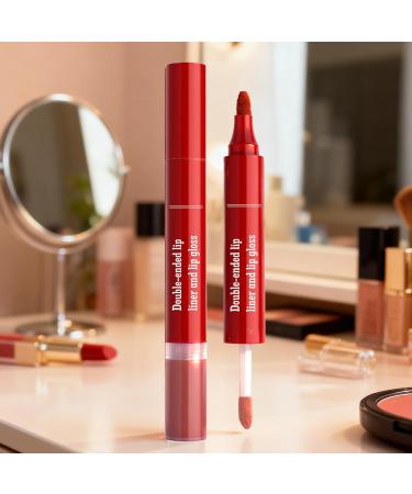  Jingmiger 2-in-1 Lip Pencil - Double-Ended Makeup Product - Moisturizing Lip Tint For Women Brides Students Travelers Artists Wedding Parties Evening Events - Buy Online on GoSupps.com