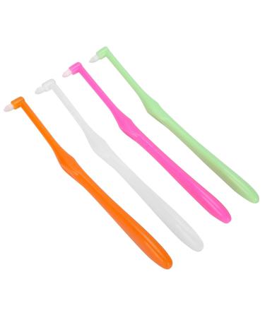 4 Pack Orthodontic Toothbrushes - Soft Small Head & Cone-Shaped Rubber Tip for Bridges | Ideal for Detail Cleaning - Buy Online on GoSupps.com