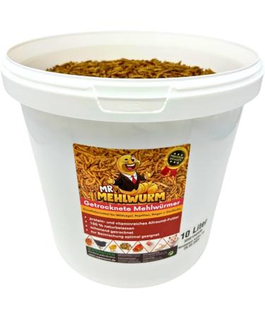 Buy Mr. Flourworm 10L Premium Dried Mealworms | 1.6kg Top Quality Insects | Free DHL Shipping | Perfect Feed Snack for Pets - Buy Online on GoSupps.com
