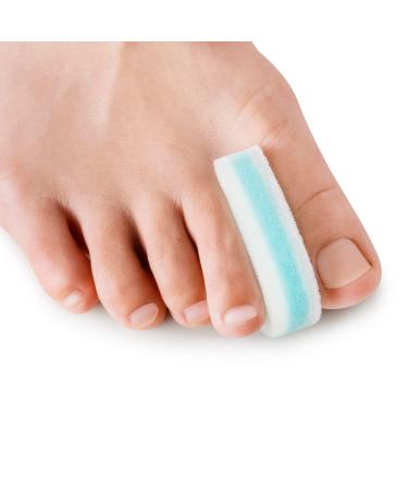 Bukihome 12 Packs Foam Toe Separator Toe Gasket-Redress Overlapping Toes Prevent Friction and Release Pressure Relieve The Pain Caused by Bunions. Blue