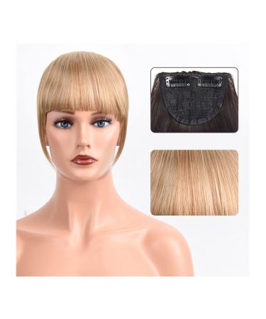 Bangs Hair Clip Synthetic Heat Resista Fake Bangs French Bangs Hair Piece Clip in Thick Natural Full Bangs Straight Fringe with Temples for Women Girls Bangs Clip in Hair (Color : 123-11 Size : 15c 15cm 123-11