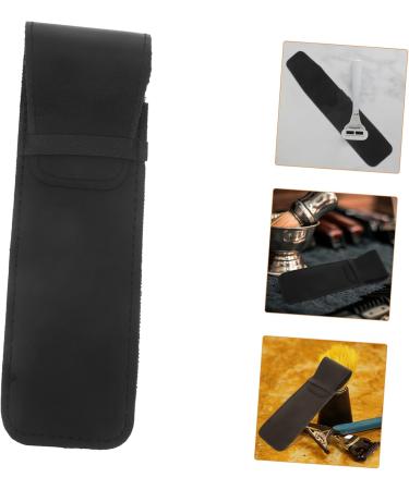 Fomiyes 4-Piece Razor Storage Set | Portable Leather Razor Carrier & Covers | Ideal for Barbers & Travel - Buy Online on GoSupps.com