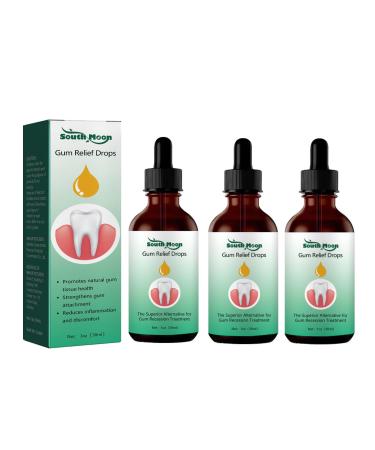 Gums repair drops gumremization drops gel for gumring regeneration natural oral care drops tooth whitening serum repair of gum loss (3 PCs)