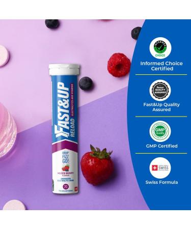 Fast&Up Reload Mixed Berry - Instant Electrolytes & Hydration - 20 Effervescent Tablets Mixed Berry 20 count(pack of 1) - Buy Online on GoSupps.com