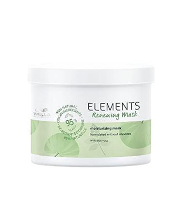 Wella Professionals Elements Renewing Mask - Repairing Hair Mask for Dry and Broken Hair - Hair Courage with Antioxidant and olive essence for shine and smoothness - 500 ml