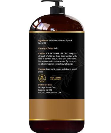 Brooklyn Botany Apricot Kernel Oil - 28 Fl Oz. - Buy Online on GoSupps.com