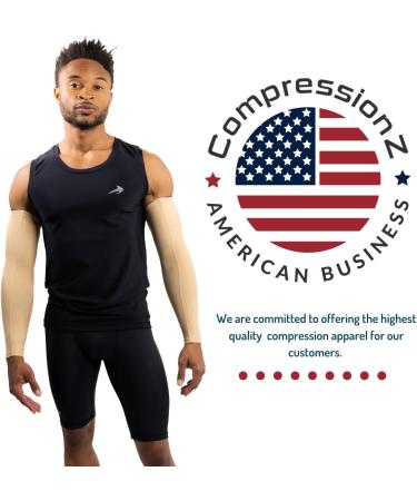 CompressionZ UV Protection Arm Sleeves for Men & Women - Nude, Size S - Buy Online on GoSupps.com