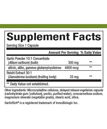 Super Strength Garlic + Reishi 300mg - Immune & Cardiovascular Support (120 Veg Caps - Buy Online on GoSupps.com
