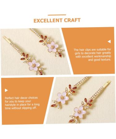Angoily 1 Pair Rhinestone Flower Hair Clip Wedding Hair Accessories Rhinestone Bobby Pin Star Hair Clips Hair Barrettes Purple European and American Back of Alloy Rhinestone - Buy Online on GoSupps.com