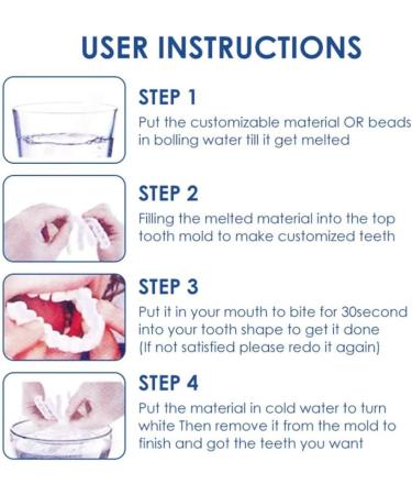 IKSVMSI False Teeth for Plug-In | 2 Pairs Cosmetic Veneers - Top & Bottom - Carnival Prostheses for Men & Women - Buy Online on GoSupps.com