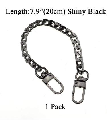 HAHIYO Mini Pochette Purse Chain Strap Slim Wide 7mm for LV Length 7.9 Inches Extra Thick 2.6mm Shiny Black for Handbag Wallet Clutch Comfortable Flat Metal Strap 1 Pack Black 7.9 Inches Length - Buy Online on GoSupps.com