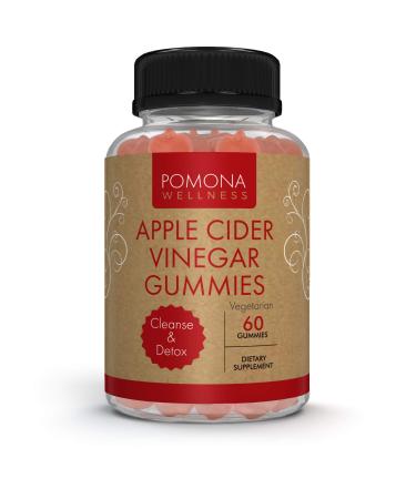 Pomona Wellness Apple Cider Vinegar Gummies with B Vitamins for Immune Support, Detox and Cleanse, 60 Count