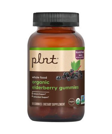 plnt Organic Elderberry Gummies a Immune Support a Berry (60 Gummies)