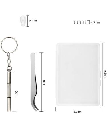 WUNDER Silicone Air Chamber Eyeglass Nose Pads - 10 Pairs Eyeglass Repair Kit with Screws & Mini Screwdriver for Comfortable Fit - Buy Online on GoSupps.com