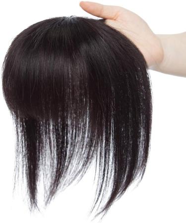 12" SEGO Hair Toppers with Fringe for Thinning Hair Women #1B Natural Black 100% Remy Real One Piece Clip in Bangs Human Hair Extension Hairpieces 150% Density (35g) - Buy Online on GoSupps.com