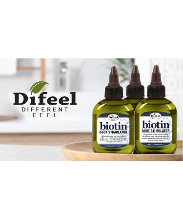 Difeel Biotin Hair Growth Collection - 12oz Shampoo & 2.5oz Root Stimulator Treatment - Buy Online on GoSupps.com
