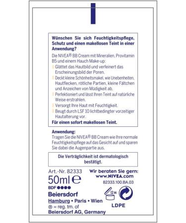 NIVEA Daily Essentials BB Cream 5-in-1 Beautifying Moisturiser Light 50ml - Pack of 1 - Buy Online on GoSupps.com