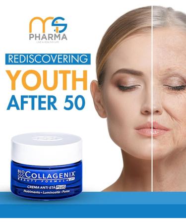  ESI Biocollagenix Anti-Aging Plus Face Cream for mature skin with marine collagen and hyaluronic acid anti-aging and antioxidant action gives compact nourished and elastic skin 50 ml - Buy Online on GoSupps.com