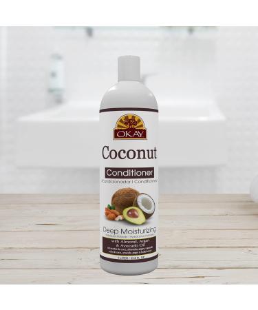 OKAY Coconut Deep Moisturizing Conditioner - Sulfate Silicone & Paraben Free for All Hair Types - 33oz Made in USA - Buy Online on GoSupps.com