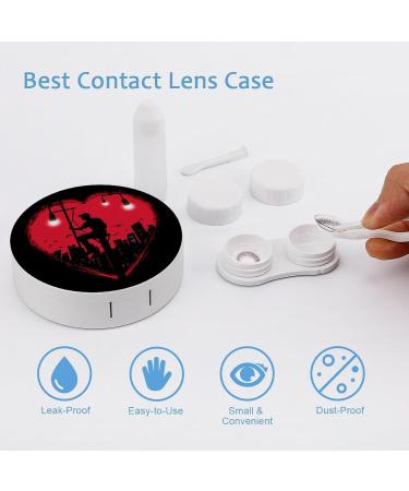 Heart of A Lineman Contact Lens Case | Portable Cute Eye Lens Box with Mirror | Travel Kit for Eyes - Buy Online on GoSupps.com
