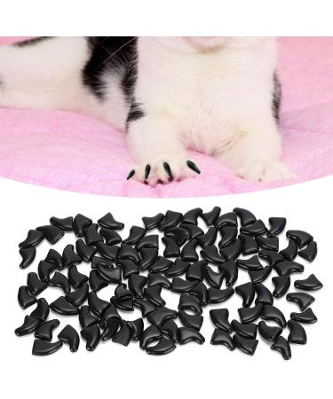 Tmishion Cat Nail Caps & Dog Paw Anti-Scratch Protective Sleeves - 100 Soft Claw Covers Glue Included Large Cool Black - Buy Online on GoSupps.com