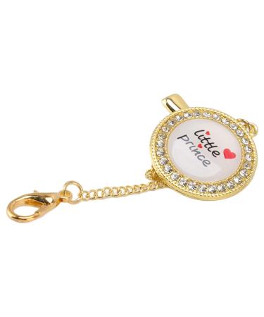 Luxury Baby Pacifier & Clip Set - Rhinestone Blue Pacifier for Newborns (6-18 Months) | Small Prince Bling - Buy Online on GoSupps.com