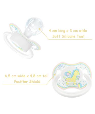 LittleForBig Large Shield Pacifier II - Adult Size Baby Giraffe Pattern Yellow | Shop Internationally - Buy Online on GoSupps.com