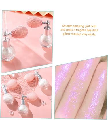 Healeved 3pcs High Gloss Dusting Glitter Eye Shadow Shine Hair Spray Loose Powder Spray Body Glass Purple - Buy Online on GoSupps.com