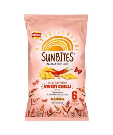 Walkers Walkers SunBites Wholegrain Snacks - Sun-Matured Chilli (6x25g) - Pack of 2