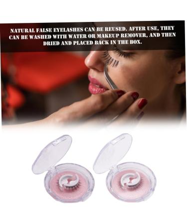 reusable eyelashes Self Adhesive Eyelashes Reusable Waterproof Fake Eyelashes Natural Realistic Fluffy Lashes 2Pair - Buy Online on GoSupps.com