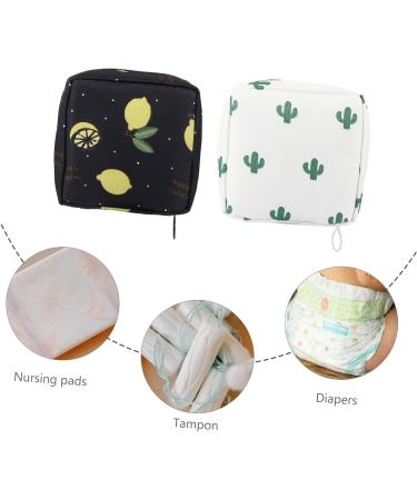 Healeved Period Bags 2pcs - Portable Menstruation Bags for Pads and Cosmetics - Teen Girl Wallet - Cute Mini Lipstick Holder - Buy Online on GoSupps.com