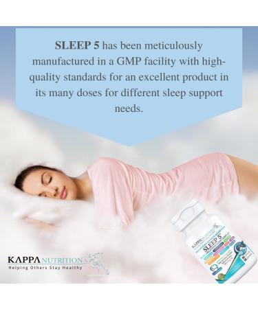 KAPPA NUTRITION Sleep 5 Sleep Aid 5mg of Melatonin 60-Day Supply Non-Habit Forming Vegan Capsules Natural Ingredients for Easier Bedtime Herbal Supplement Valerian Root Chamomile Non-GMO - Buy Online on GoSupps.com