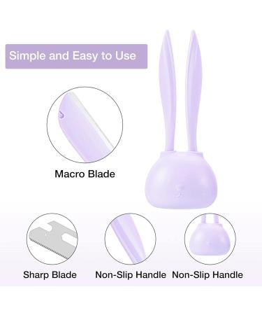 AIBYKS Eyebrow Razor Set - 5 PCs Portable Facial Hair Removal Tools - Purple Eyebrow Trimmer for Dermaplaning - Buy Online on GoSupps.com