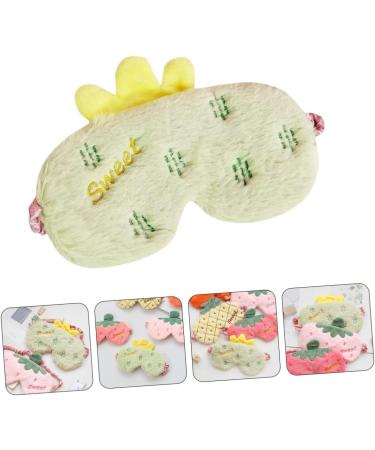 FRCOLOR Cactus Blindfold Plush Sleep Soft Eye Cover | Bunny Mask Girls Sleep Mask | Breathable Eye Mask for Sleeping | Green - Buy Online on GoSupps.com