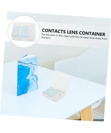 HOMSFOU 4pcs Colored Contact Lenses Set with Travel Case & Invisible Makeup Mirror - Ideal for International Shipping - Buy Online on GoSupps.com
