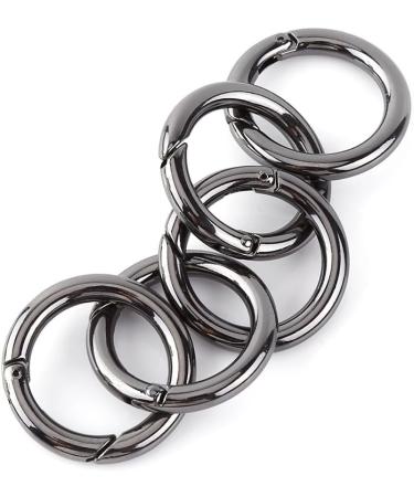 Yosoo Health Gear EDC Ring Buckle Locking Carabiner - 5PC Zinc Alloy Round Snaps Keychain Clips & Hooks for Ultimate Durability - Buy Online on GoSupps.com