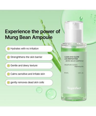 Clean and Glow LHA Mung Bean Serum - Vegan Soothes Sensitive Skin & Reduces Blackheads - 1.69 Fl Oz - Buy Online on GoSupps.com