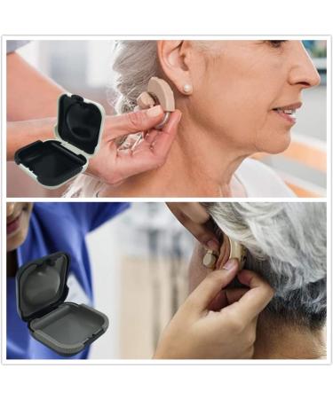 SQHY 2 Pack Hearing Aid Cases (One Black and one White) Waterproof Hearing Aid Protection Storage Box Built in High Elastic Silicone Air Cushion Ball to Prevent The Hearing Aid from Broken - Buy Online on GoSupps.com