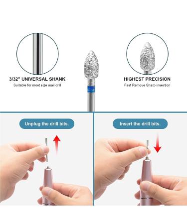 10pcs 3/32 Inch Diesisa Nail Drill Bits for Acrylic and Natural Nails | Manicure Pedicure Tool for Electric Nail Drill WK01 - Buy Online on GoSupps.com