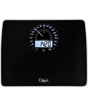 Ozeri Rev Digital Weight Scale with Electro-Mechanical Weight Dial and 50 Gram Sensor Technology - 0.1 lbs - 0.05 kg - black
