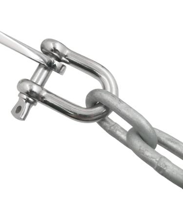Shenghuis 316 Stainless Steel D Shackle Set - 3 Sizes (5/16, 3/8, 1/2) for Marine Boat Anchor - 2 Pack - Buy Online on GoSupps.com