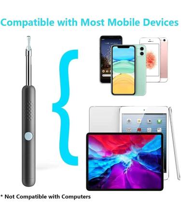 GIENEX Ear Wax Removal Tool - Wireless Otoscope Ear Cleaning Camera for Adults Kids & Pets - White - Buy Online on GoSupps.com