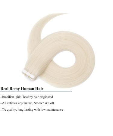 Rich Choices Tape Extensions - Real Hair 10 Pieces 20g 35cm Remy Hair - #70 White Bleach for Seamless Volume - Buy Online on GoSupps.com