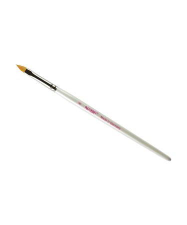 N&BF Studio Catzozungs brushes |Gel brush pointed size 6 |Made in Germany |Vegan - with the finest synthetic hair |Nail Art Brush Cat tongue for gel nails and acrylic |White